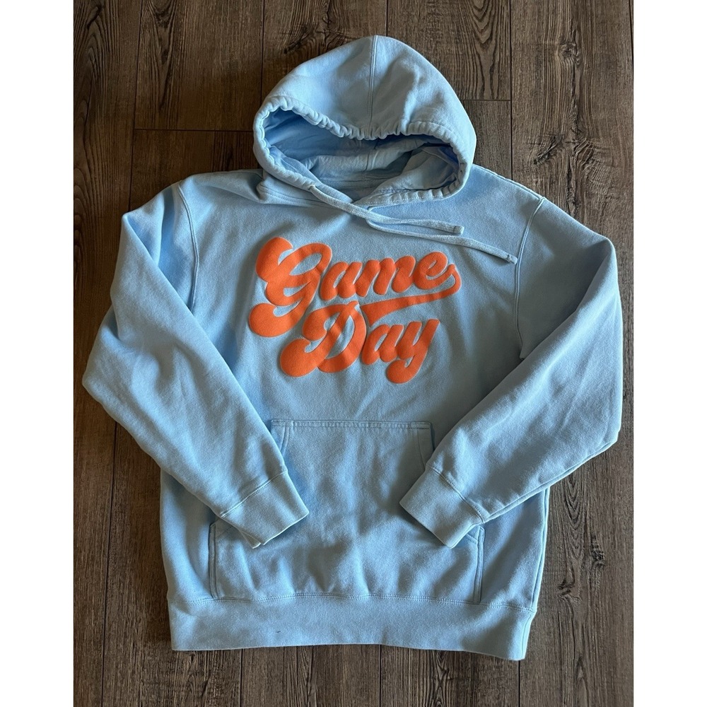 Game Day Sweatshirt Little Caesars Hockey Colors Medium Women's Blue Orange